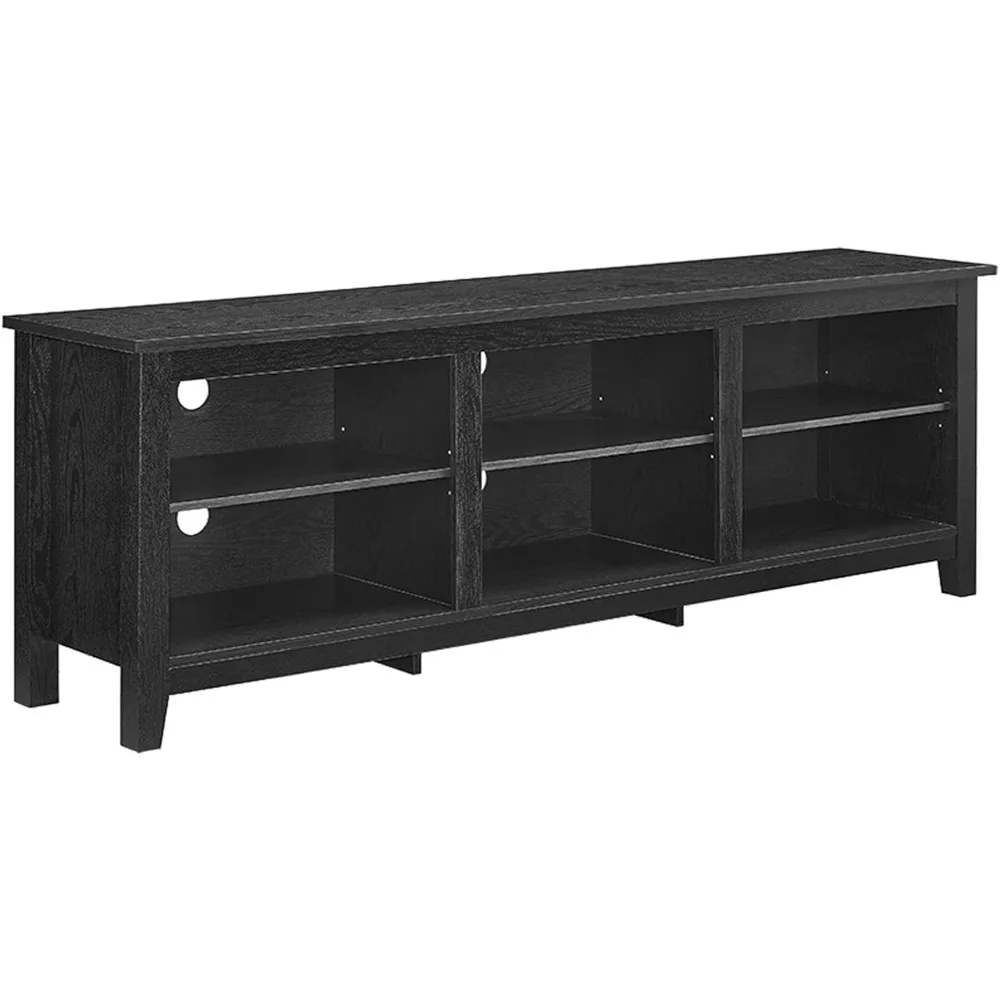 

Wren Classic 6-Compartment TV Stand, Supports 80" TVs, 70" Model, Black