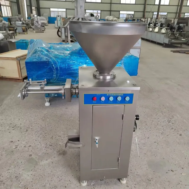 Remplisseur de saucisses pneumatique automatique avec trémie de 30l, capacité de sortie de 300 kg/h, avec composants de noyau de roulement de pompe à moteur