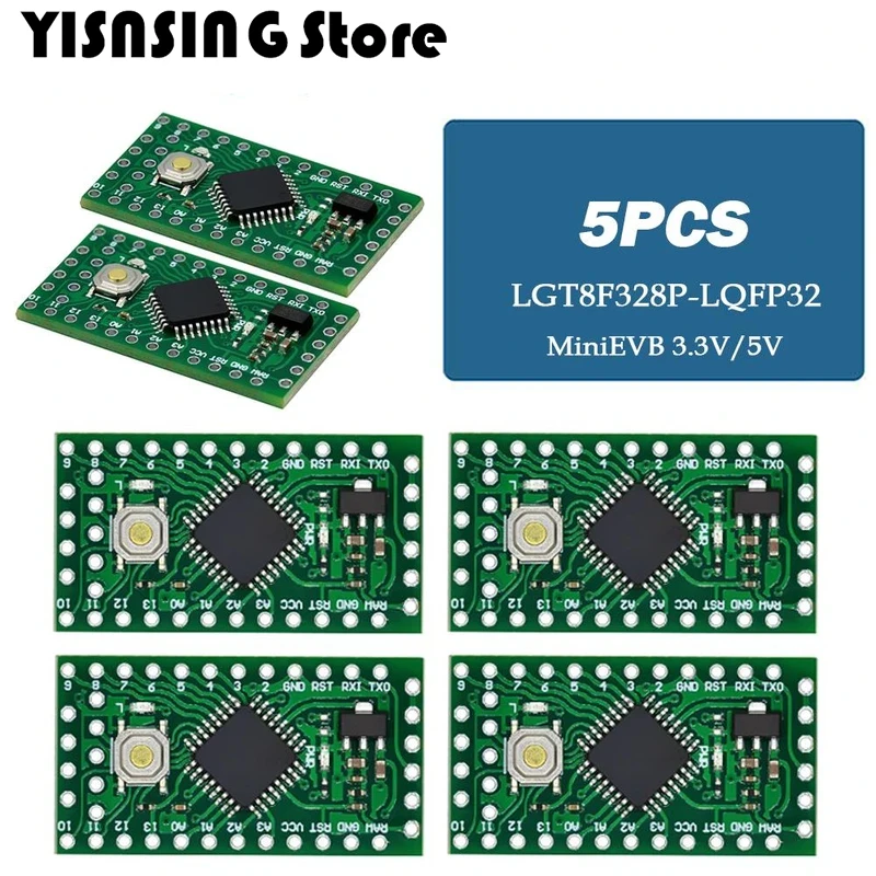 Substitui Pro Mini ATMEGA328P Totalmente Compatível para Uso de Arduino, HT42B534-1 Driver, LGT8F328P, LQFP32 MiniEVB, 3.3V, 5V, 1-10Pcs