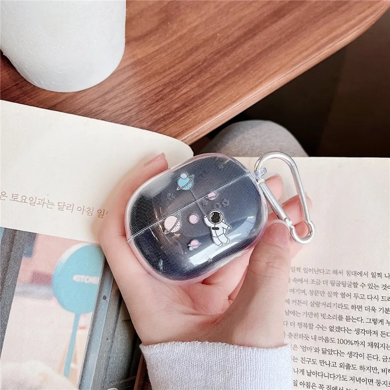 Funny For Smiley Flower Soft Silicone Earphone Case For Xiaomi For Redmi Buds 3 Lite Astronaut Transparent Headphone Protection