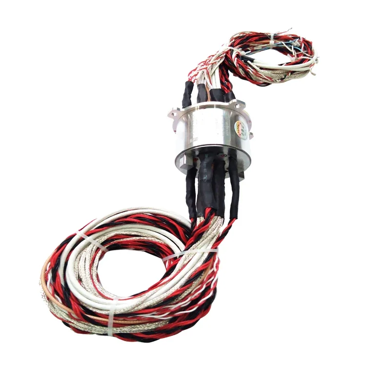 Solid Shaft Flange slip Ring Combination 1 Channel RF Radio Frequency slip Ring