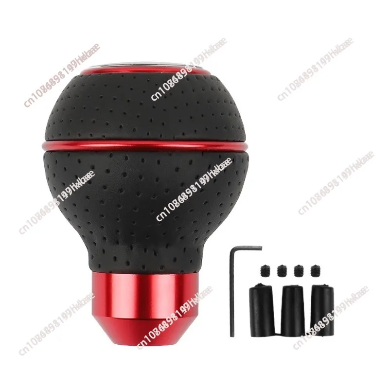 Universal 5 Speed Leather＆Aluminium Car Gear Shift Knob For M8 M10 M11 M12 Shift Lever Gear Level Knob Shift Head