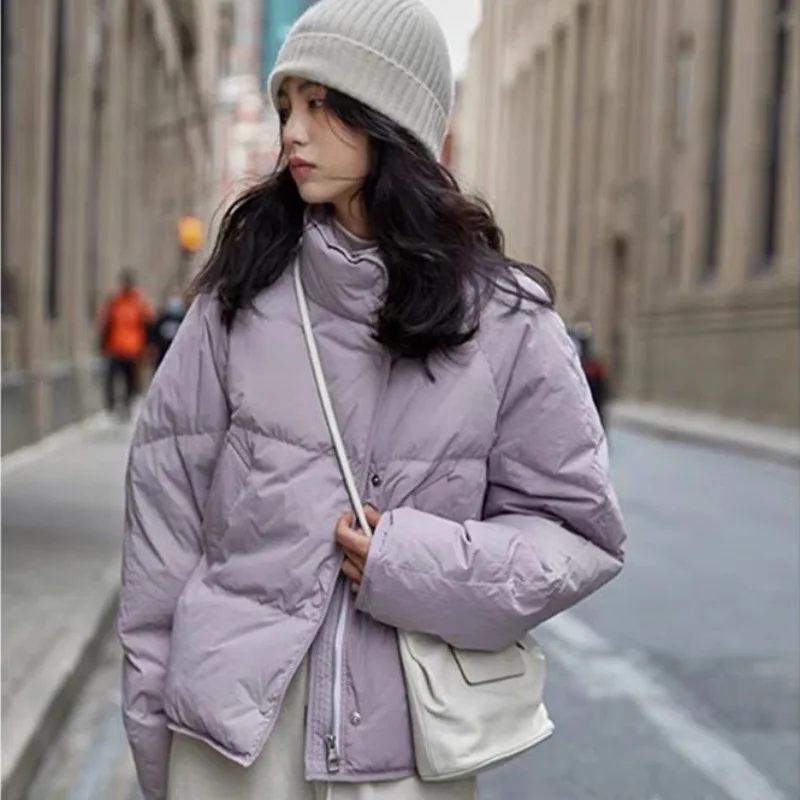 Fashion New Women's Winter Down Jacket Trendy Female's Short Jacket Light Warm Ladies Lightweight padded jackets Top Coat