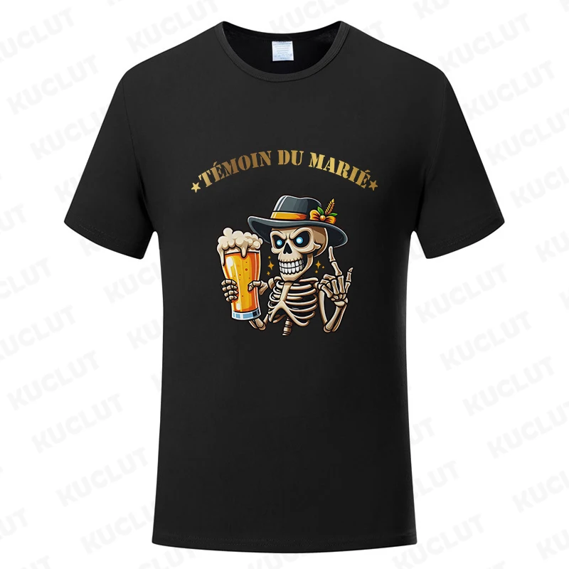 الفرنسية الرجال Evg المستقبل العريس تي شيرت رجالي صديقها واحد وداع البكالوريوس حفلة التي شيرت فريق متزوج العريس قصيرة الأكمام تيز #3