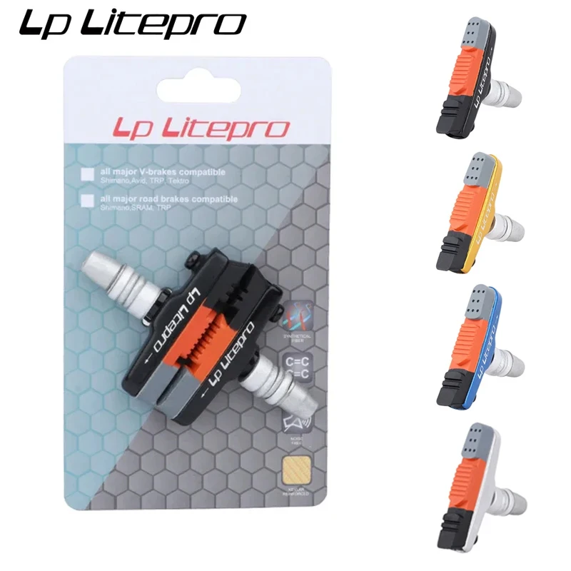 

LP Litepro Износостойкие резиновые тормозные колодки: 451 20 дюймов для BMX, складного велосипеда (аксессуар DAHON 412/P8) V - Тормоз