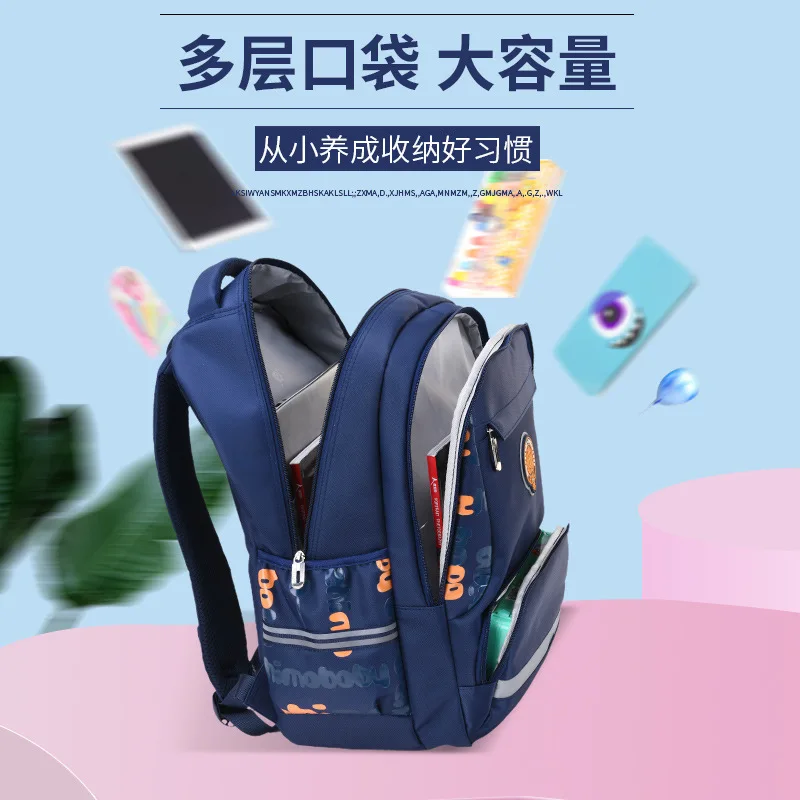 Breathable Backpack for Boys,Double Shoulder School Bag for Elementary Students,Ergonomic Kids Bookbag Back to School