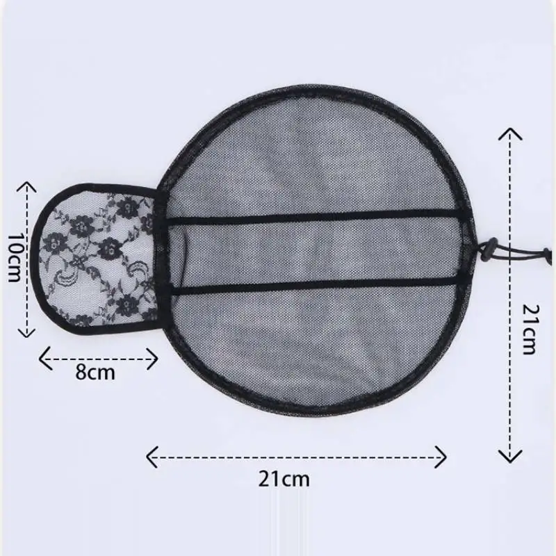 Hair Net for Bun With Bangs Hairnet Making Afro Puff Ponytail Wig Net Bun with Drawstring Ponytail Net Hair Donut Chignon Bun