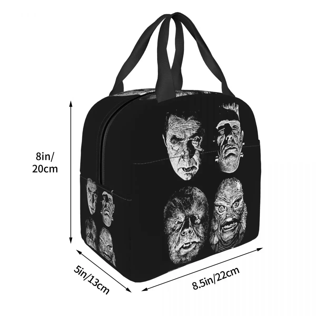 Universal Studios, Monsters,dracula, Wolfman, Frankenstein Insulated Lunch Bag for Women Children Food Boxes Thermal Lunch Box
