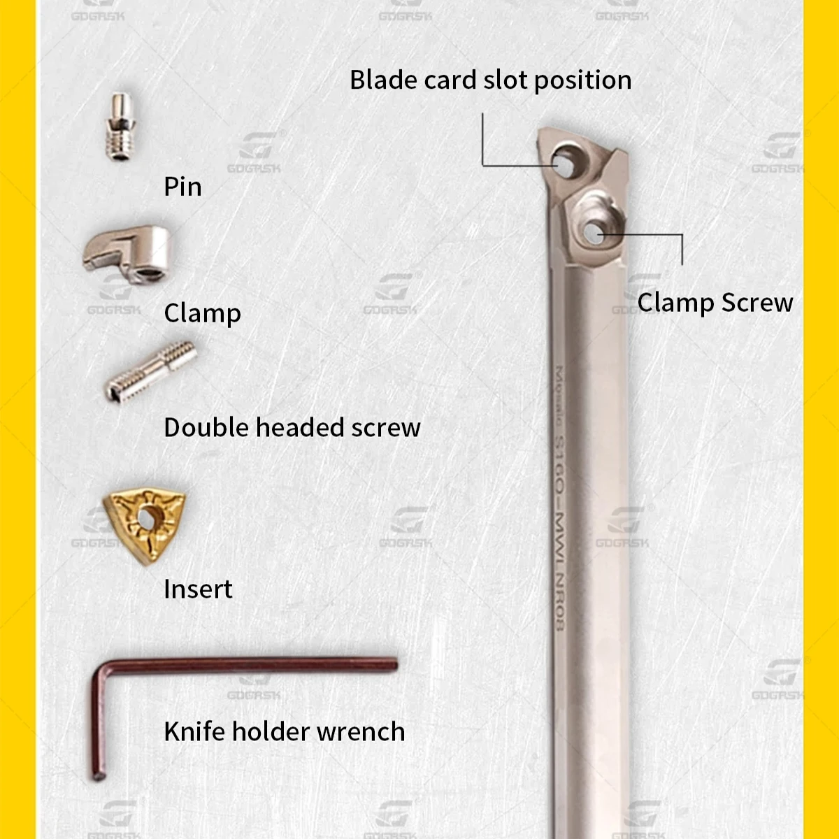 Imagem -03 - Prova de Choque e Sísmica Resistente Cnc Chato Ferramentas Branco Torno Cortador Arbor S16q-mwlnr08 S20r-mclnr12 Mtfnr Mtunr à