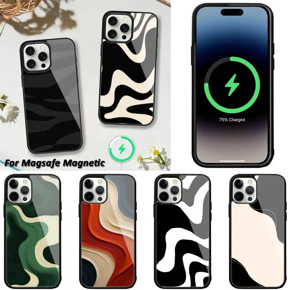 

Fashion Zebra Stripes A Phone Case For iPhone 16,15,14,13,12,11,Plus,Pro,Max,Mini Magsafe Magnetic Wireless Charging