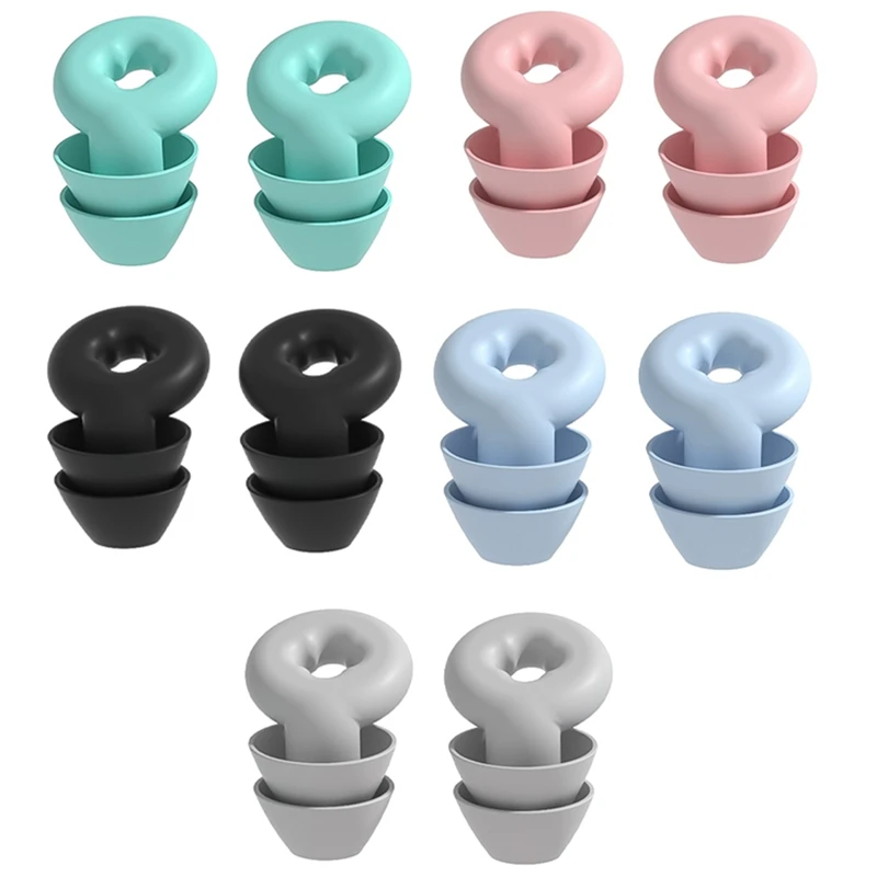 Soft Ear Plugs For Noise Reduction Waterproof Silicone Ear Plug For Sleeping Airplanes Noise Sensitivity Easy To Use Pink