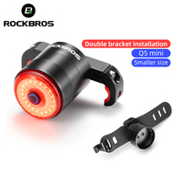ROCKBROS Bike Rear Light Smart Auto Brake Sensing Light IPX6 Waterproof Type-C Charging Taillight Cycling Accessories Q5 Mini