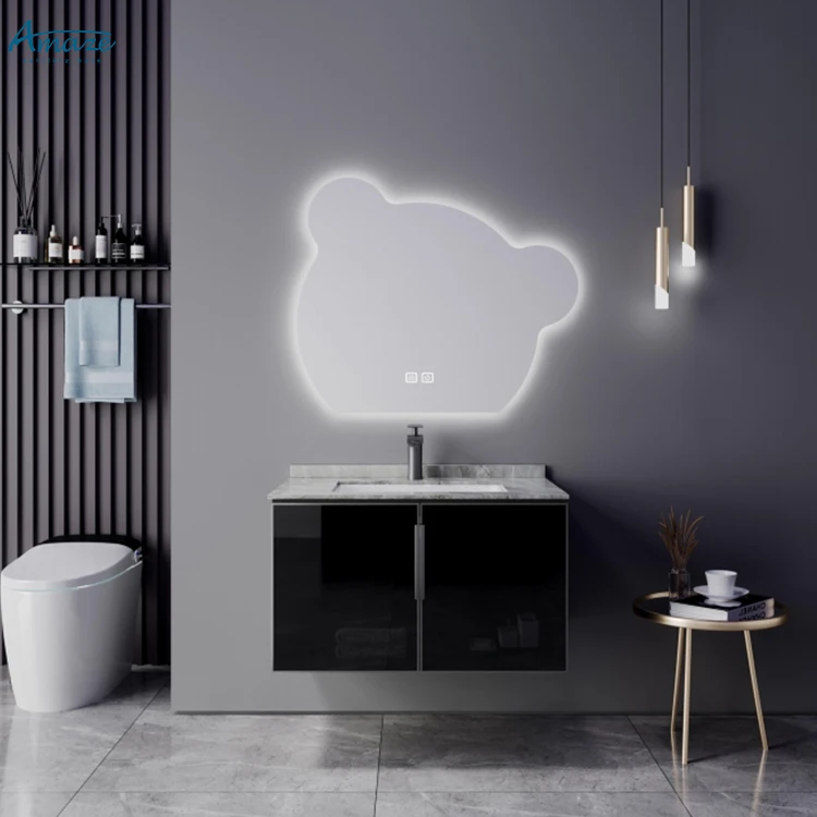 Produttore vendita calda Design personalizzato stile moderno Set di vanità a parete mobiletto del bagno