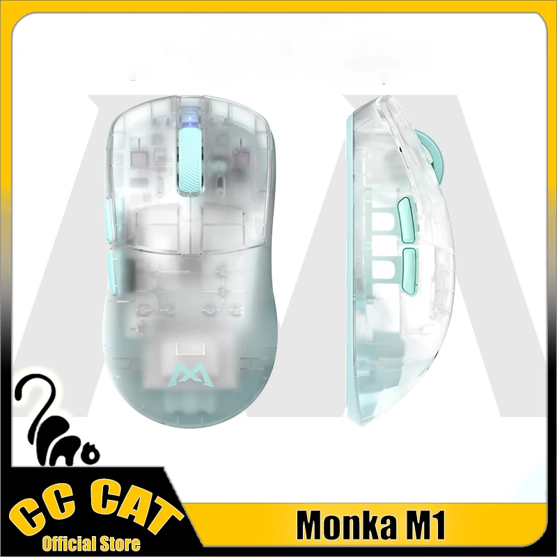 

Беспроводная Bluetooth-мышь MONKA M1, 3 режима, PAW3395, 55 г