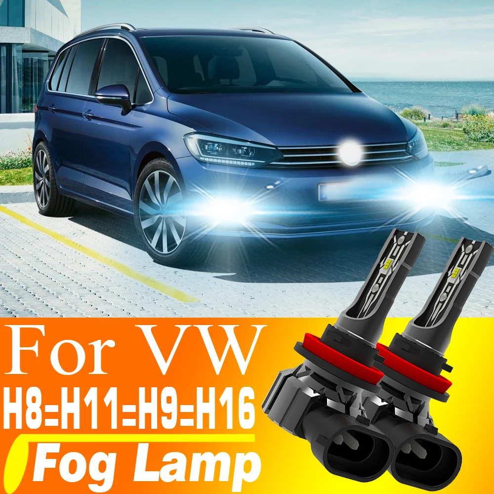 

2 шт. светодиодные противотуманные фары H8 H11 H16 H9 Canbus для VW Touran Crafter Transporter California Caravelle T-ROC