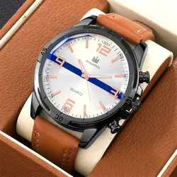 SHAARMS Mens Watches Luxury Brand Big Dial Watch Men Waterproof Quartz Wristwatch Sports Watch Clock Relogio Masculino