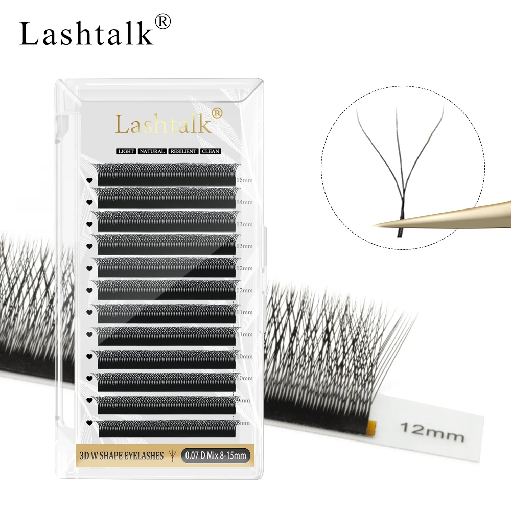 Lashtalk 3D Clover Eyelash Extensions Auto Flowering W Shape Bloom Premade Fans Soft Light False Eyelashes Makeup From Nagaraku