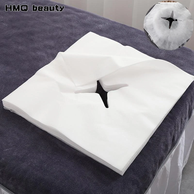 Disposable Non-Woven Beauty Salon Bed Hole Towel Soft Breathable Massage Table Cover Spa Bedspread for Tattoo Eyelash Extension
