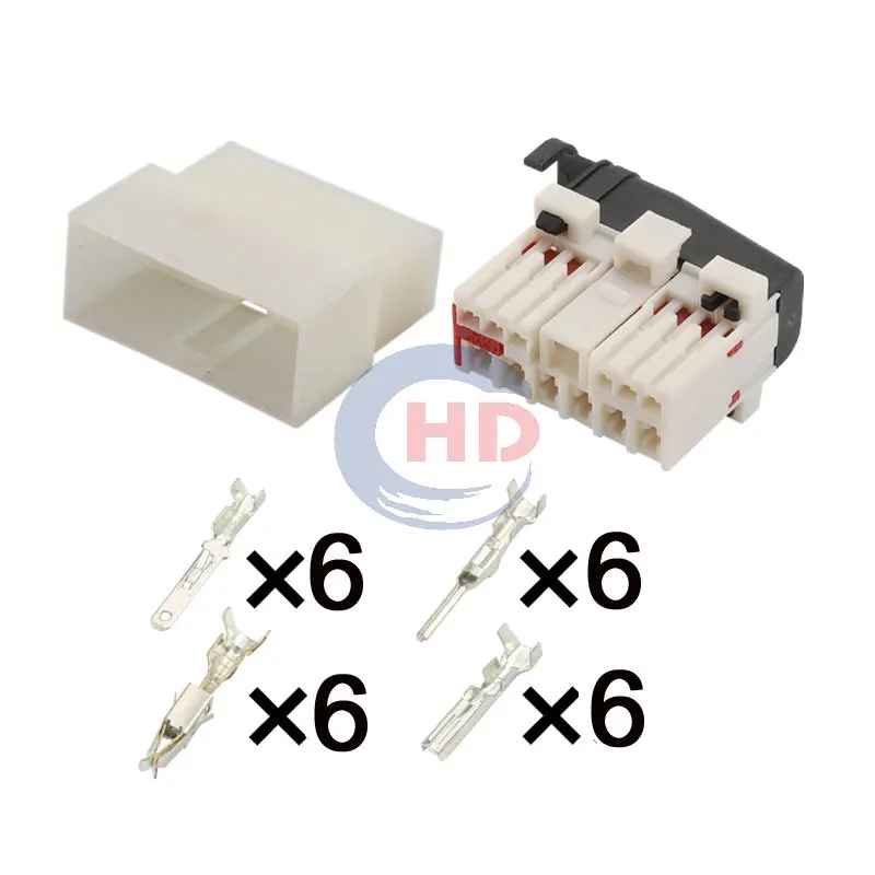 1-20 sets 12 Pin auto wiring harness plug cable electric plug connector HD121-1.5-2.8-11 284159-1