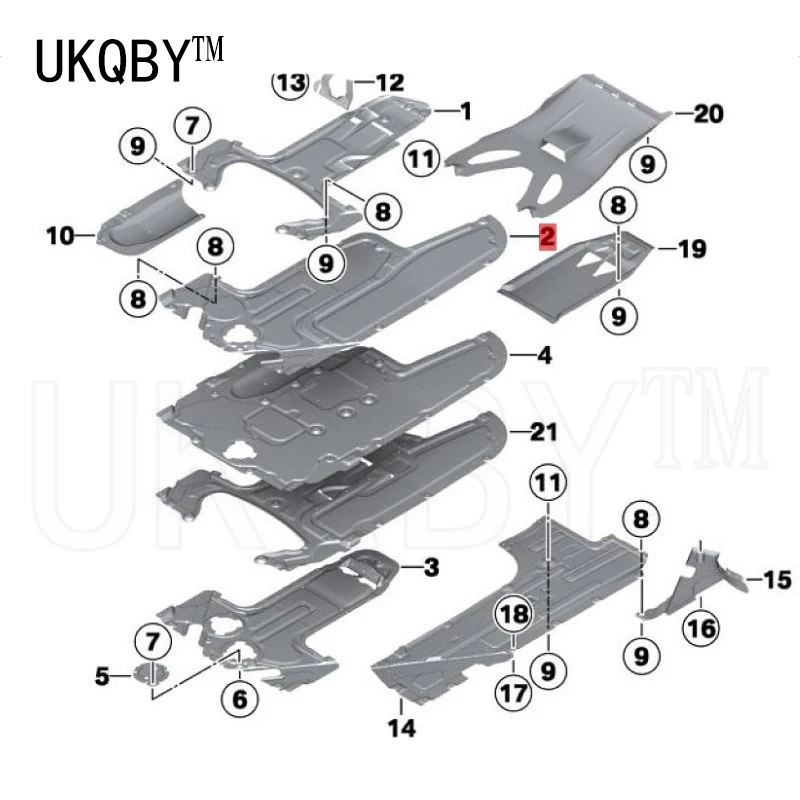 Middle part of bottom decorative panel 5system F01 F07 F10 F11 51757207147