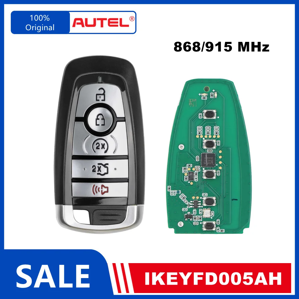 1 Piece AUTEL IKEYFD005AH 868/915MHz iKEY Universal Remote Used with MaxiIM KM100 IM508 IM608PRO Key Programmer