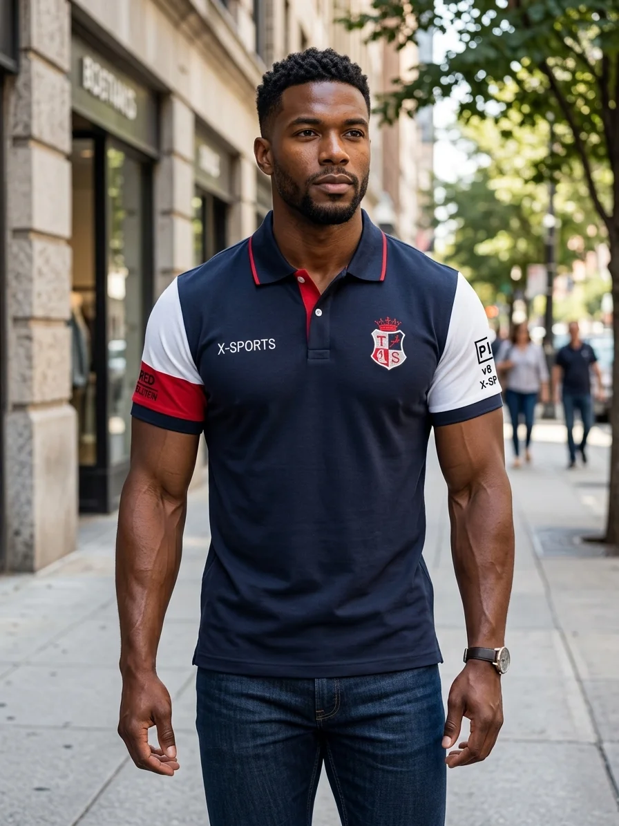 New Arrivals Men's Polos Shirts Short Sleeve Casual Sports Collar T-Shirts Male Clothing for Sports
