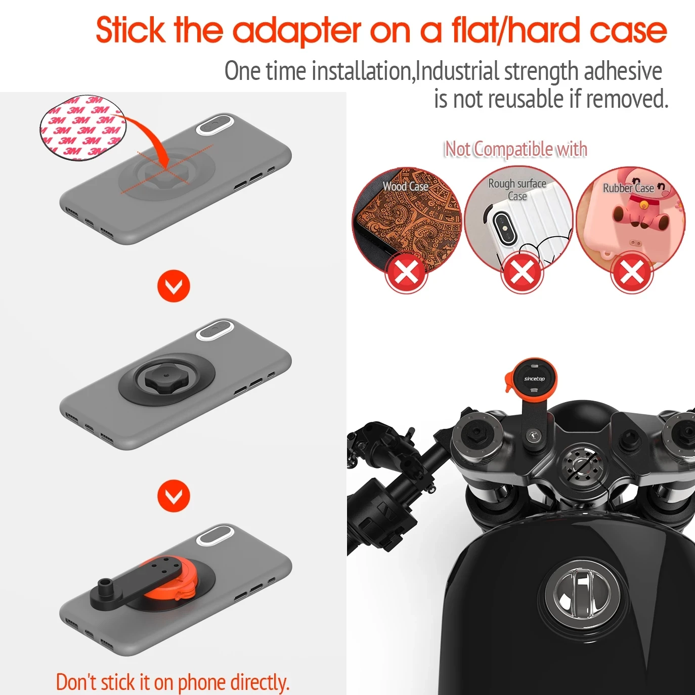 Motorcycle Phone Mount for iPhone 16 Pro Max/16 Pro/15 Pro & Samsung Galaxy S25 Ultra - Universal GPS Handlebar Holder - Image 5