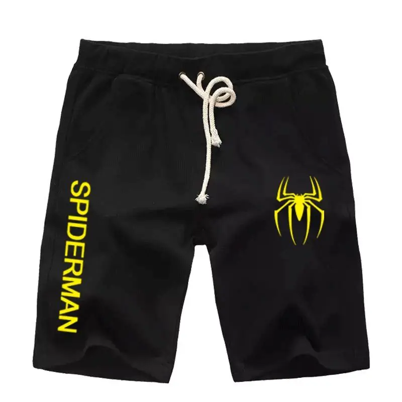 Spider-Man Parallel Universe Little Black Spider Boys Girls Five-Point Pants Marvel Casual Sweatpants Kids Shorts Beach Pants