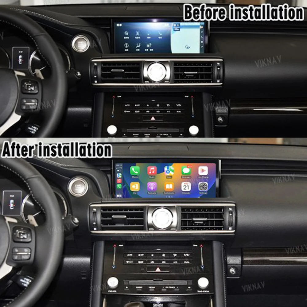 Viknav Linux For Lexus IS 2017-2019 OEM Car Upgrade Decoder Box Interface MuItimedia Wireless Apple CarPlay GPS DVD Android Auto