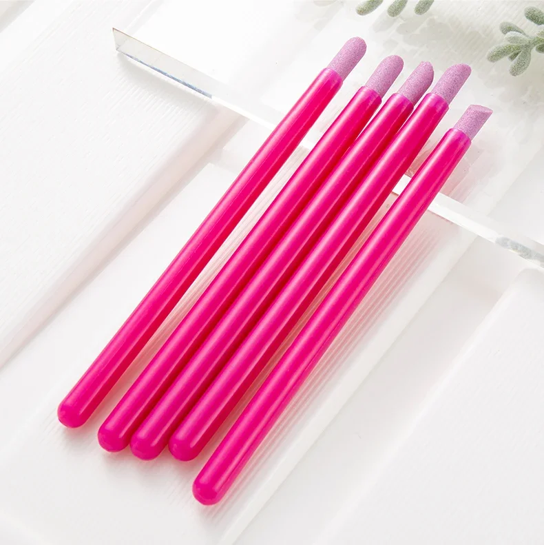 5 uds pluma de cuarzo empujadores de cutícula de uñas esmalte de uñas palo de manicura limas de uñas pluma de molienda producto para eliminar la piel muerta para uñas naturales