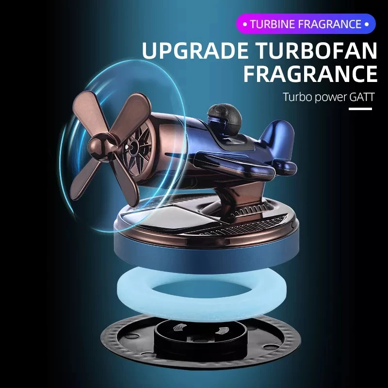 تعمل بالطاقة الشمسية الدورية الطائرات القتالية Aromacure تأثيث معطّر الهواء لوحة القيادة العطور سيارة السيارات الناشر للعطور الرجال