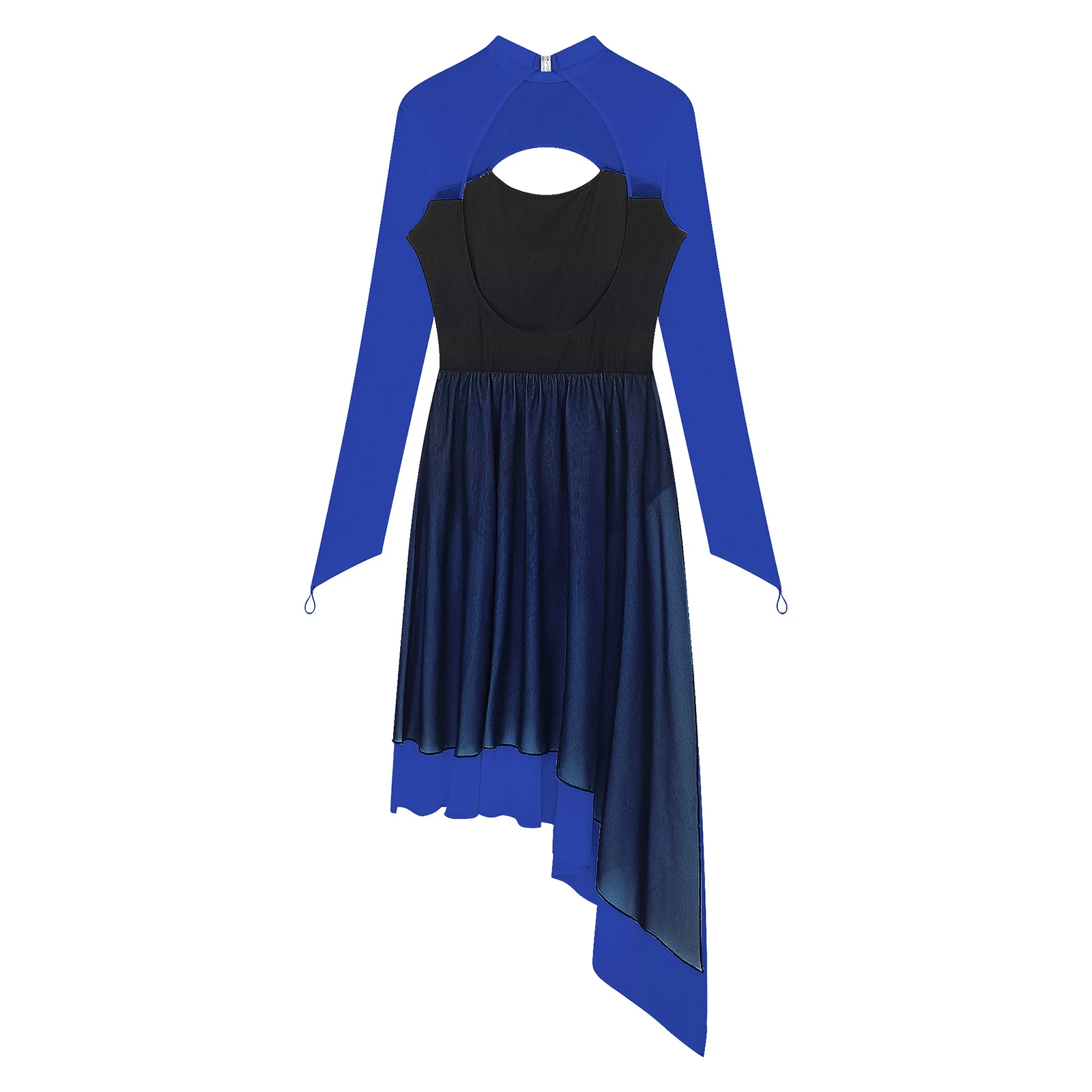 Women Adult Ballet Lyrical Dance Bodysuit Dresses Cutout Backless Gymnastics Leotard Artistic Figure Skating Dance Body Costumes