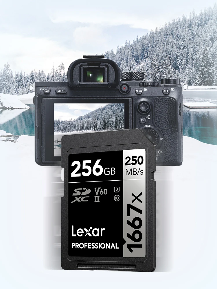 Lexar Professional 1667x 64GB 128GB 256GB SDXC UHS-II V60 Class 10 Heavy Duty Karta Pamięci do 250MB/s 4K do Aparatów DSLR — zdjęcie produktu 7