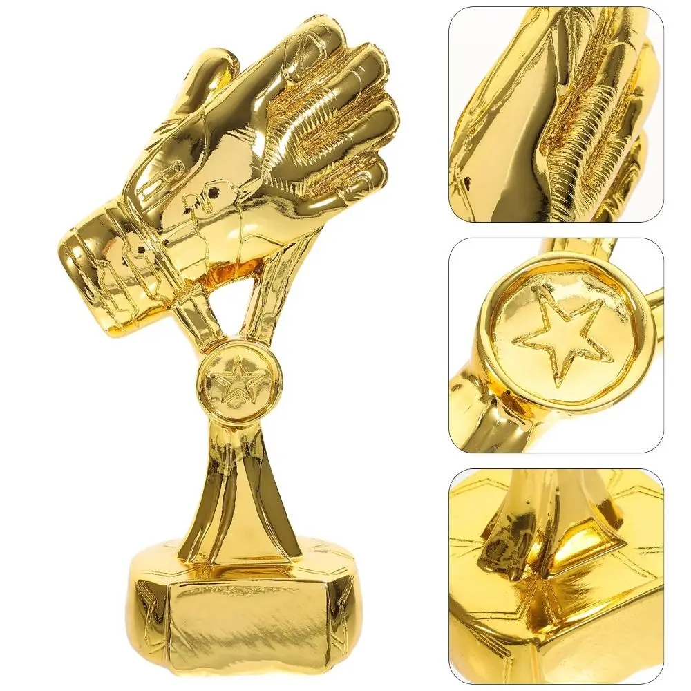 

Football Goalie Gloves Trophy Cup Goalkeeper Gift Excellent Player Award Soccer Fans Souvenir Handicraft Resin