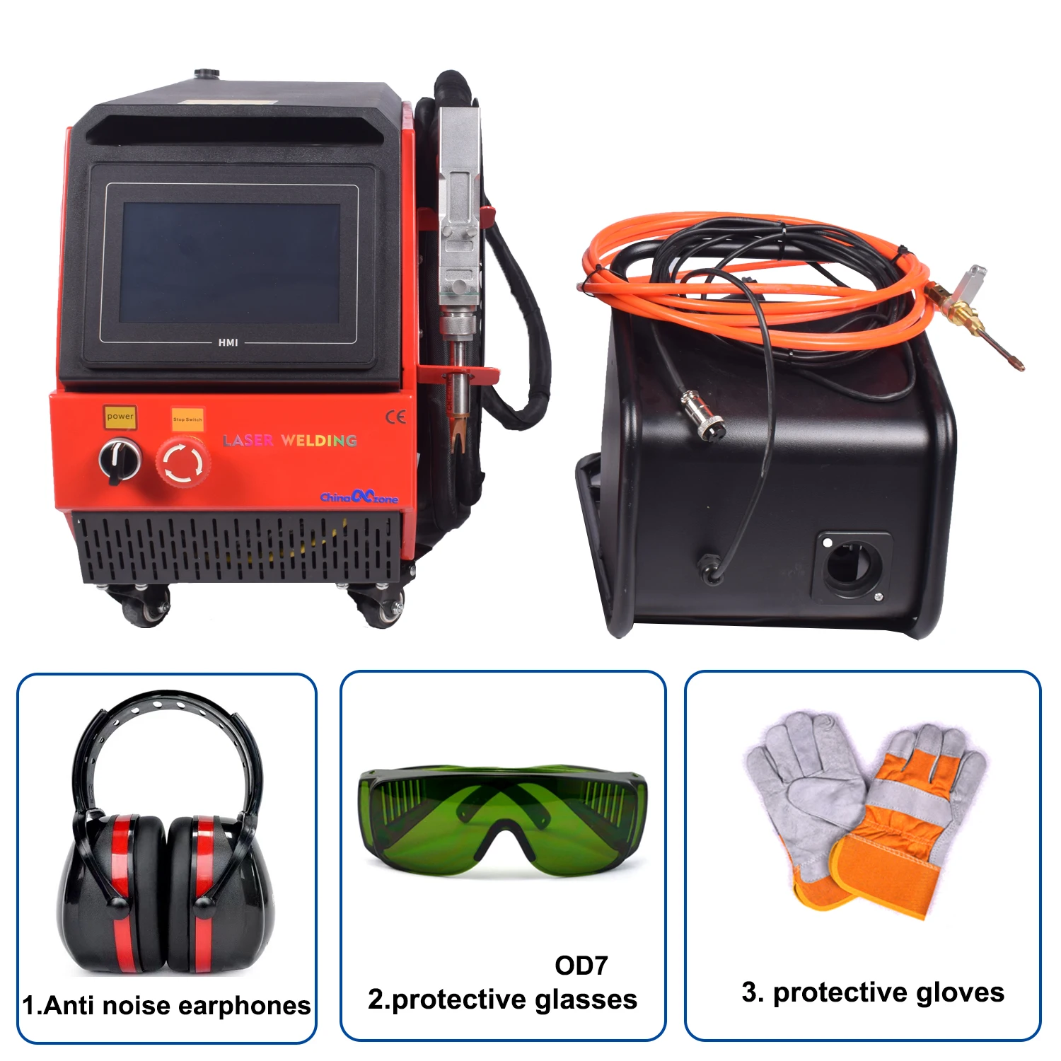 700W Air Cooled Laser Welder Handheld Fiber Laser Welding Machine 4 in 1 Cutting Welding Cleaning for Metal Air Cooling Laser