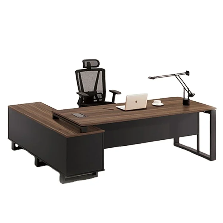 Sinonis High Quality Boss Modern Director Office Table Design L Shape Computer Wood Desk Office Table