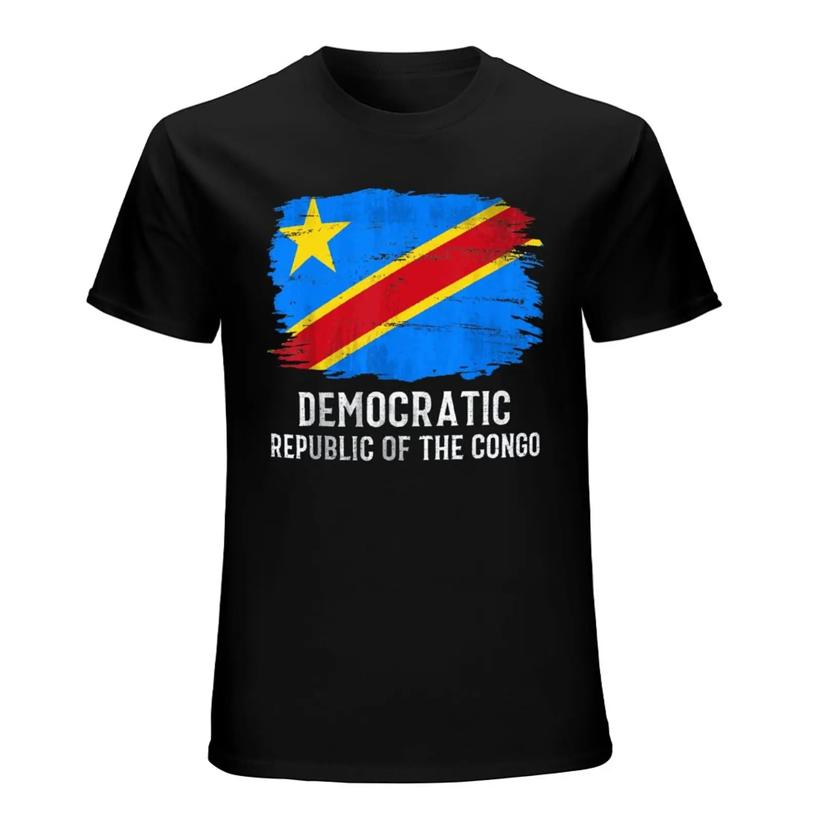 Democratic Republic of Congo Flag Men Tshirt Tees T-Shirt O-neck T Shirts Women Boys Clothing 100% Cotton