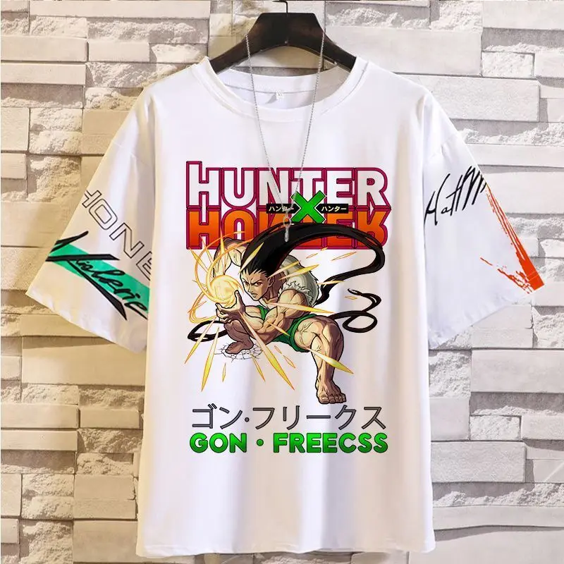 أنيمي لعبة تي شيرت كيلوا البضائع فضفاضة تناسب طالب قصيرة الأكمام Akuma No Rengoku Hisoka الملابس