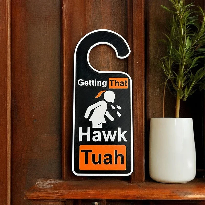 Funny Door Knob Hanger Acrylic Interesting Door Handle Hook Spoof Spit Acrylic Door Hangers Decoration