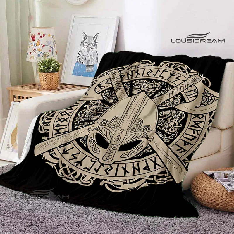 viking vegvisir shield printed blanket children warm beautiful flannel soft and comfortable blanket home travel birthday gift