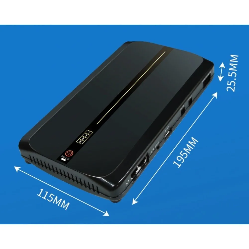 10400mAh Mini UPS= For Router And Modem, 24V/48V PoE Backup Power Supply With Battery For Network Camera And VoIP= Devices