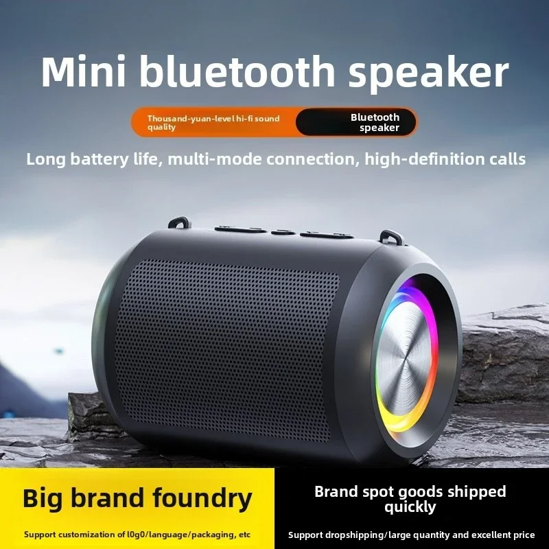 

Портативная Bluetooth-колонка с высокой громкостью для использования на улице, оснащенная слотом для TF-карты и USB-входом, беспроводной настольный мини-сабвуфер