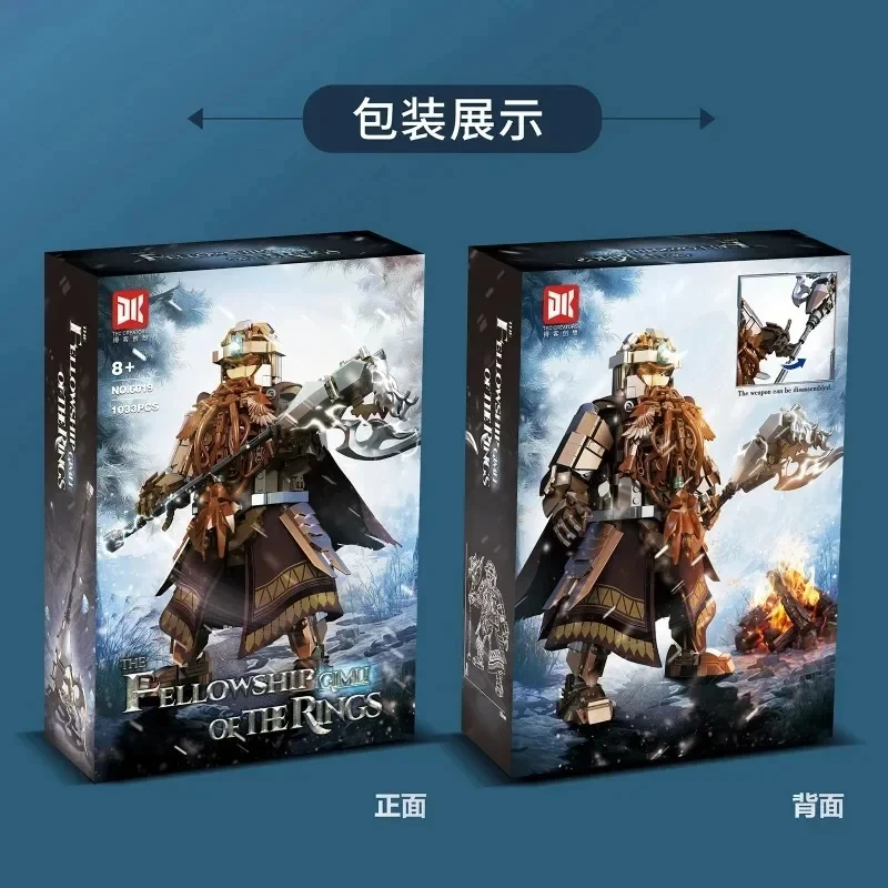 

Buildable Dwarven Warrior & Tribal King Model - Middle-earth Mythology Minifigure, Fellowship of the Ring Collectible & Kids'