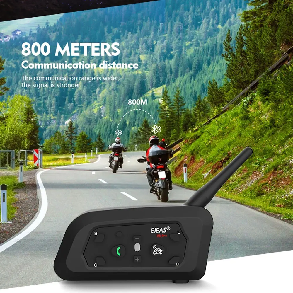 

【New】EJEAS V6 PRO Bluetooth Motorcycle Helmet Intercom battery,Increase the capacity to store electricity