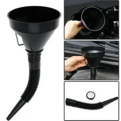 Wide Mouth Oil Funnel Multi Functional Flexible Automotive Fuel Funnel with Handle Spill-Proof Refueling & Oil Changing Tool