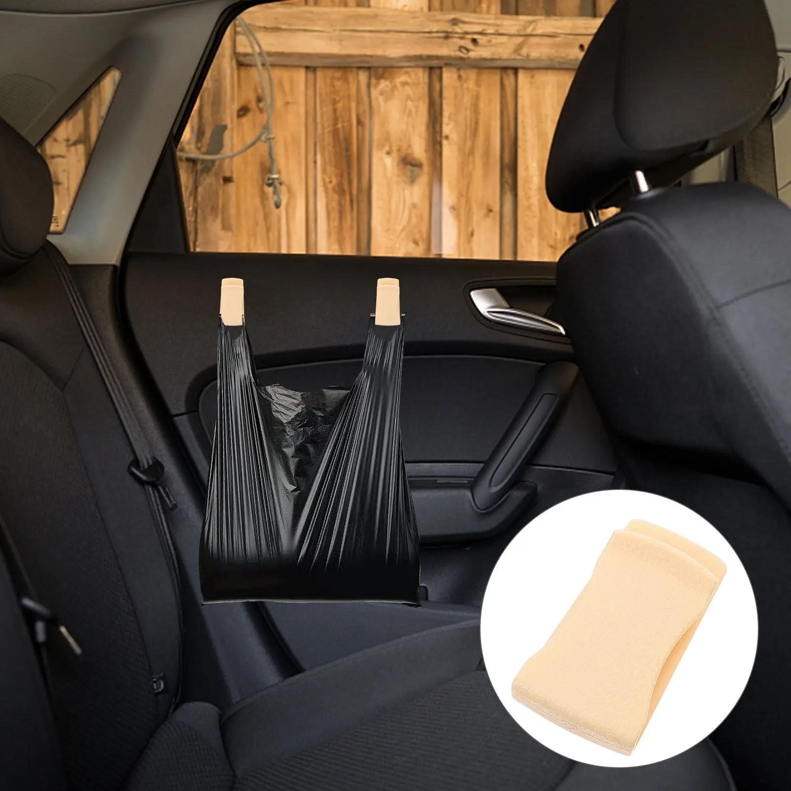 

1Pair Car Card Clip Holder Multifunctional Sticky Hook for Keys Cards Bags Grocery Purse Seat Side Interior Automotive
