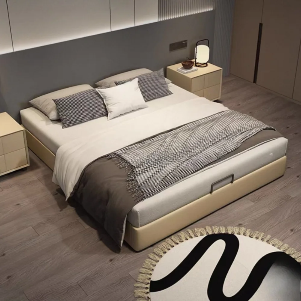 

Aesthetic 180x200 Bed Double Unique Sleeping King Size Bed Frame Headboard Muebles Para El Hogar Home Furniture Decoraction