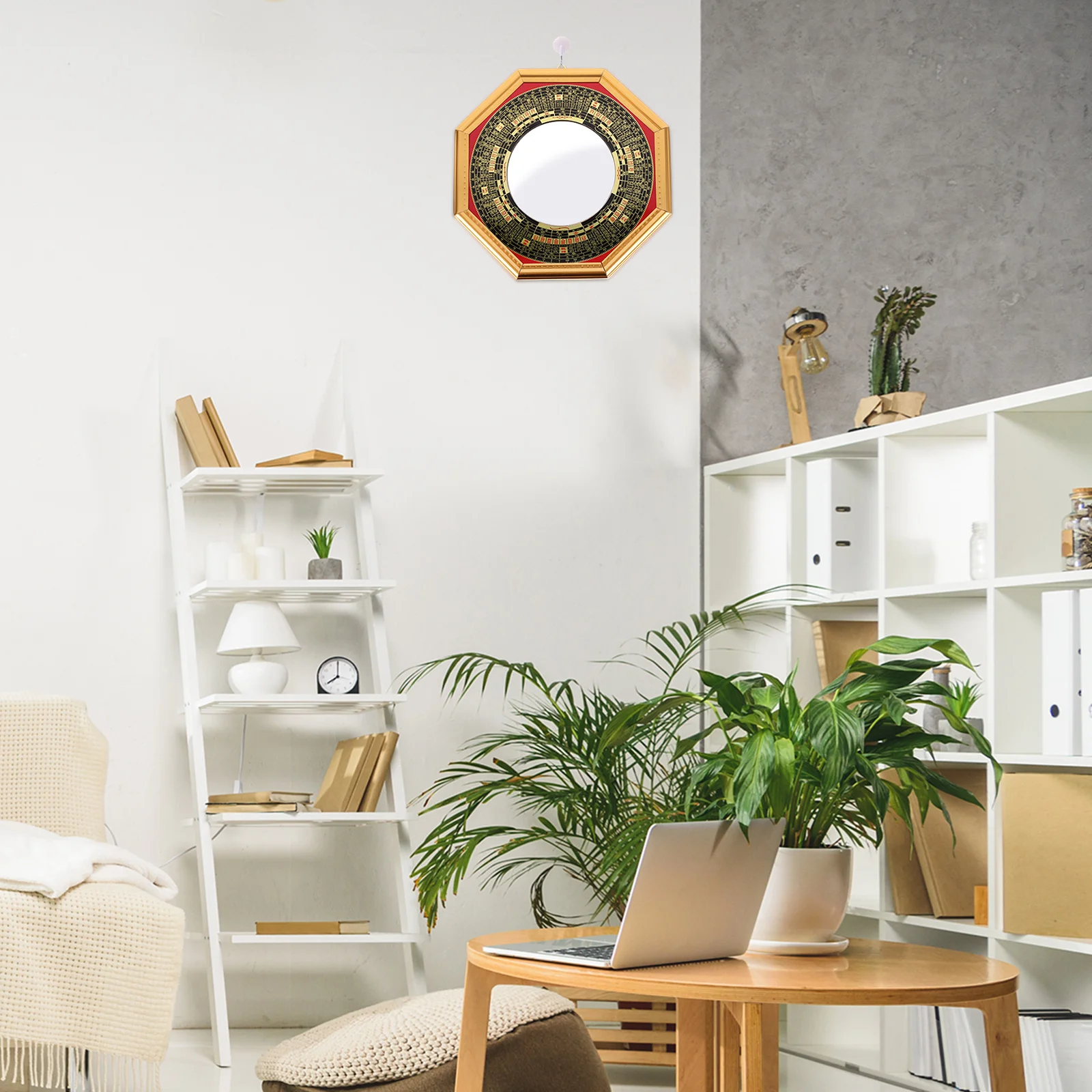 

Convex Bagua Mirror Chinese Style Trigrams Hanging Ornament For Home Decor Exorcism Blessing Pendant Wall Adornment Indoor