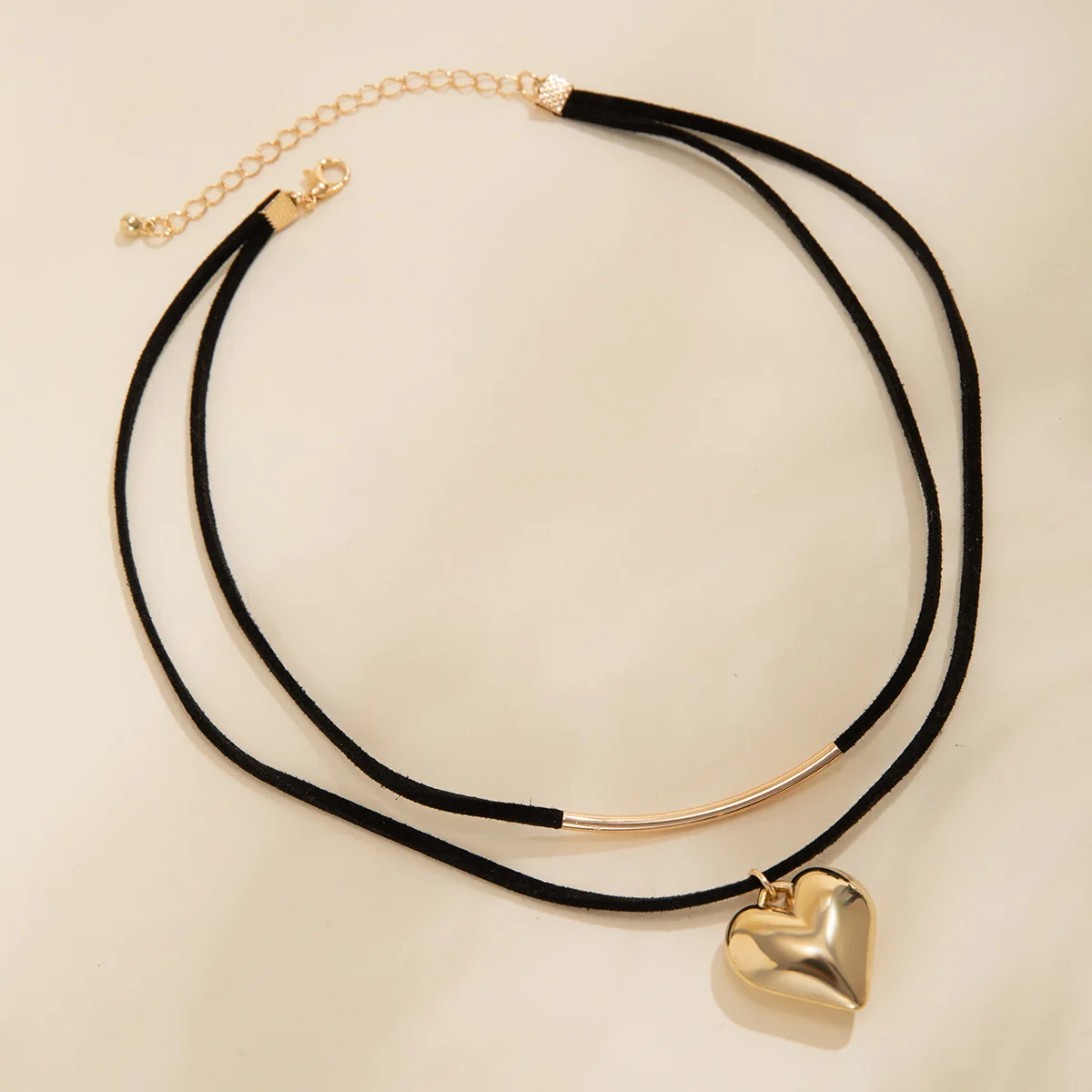 Women's Elegant Layered Heart Pendant Necklace, Party Gift