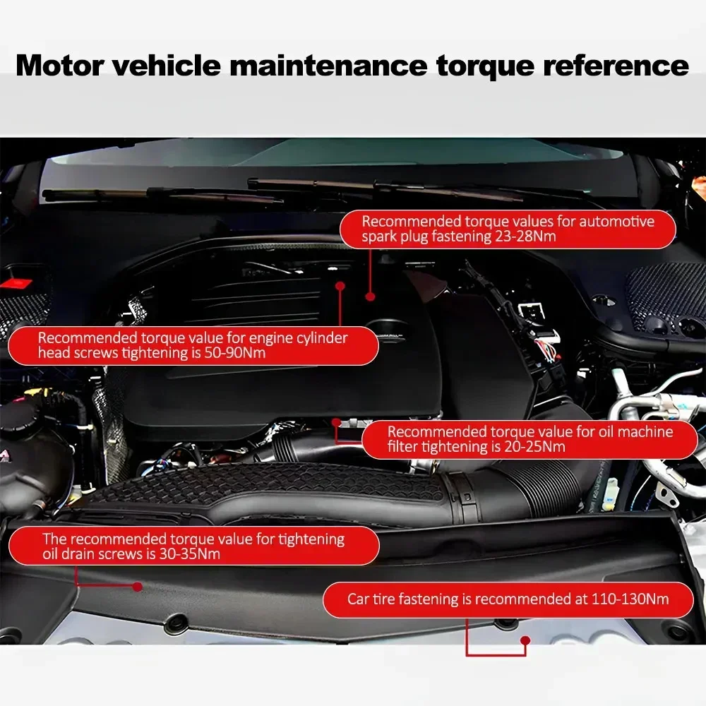 3/8-Zoll-Antrieb Einstellbarer Drehmomentschlüssel Präzisions-Handwerkzeug für Autoreparaturen Komfortgriff Langlebige Stahlkonstruktion – Detail 15